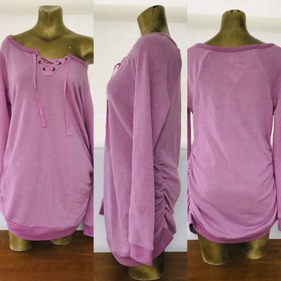 LAST ONE! ISABEL MATERNITY NWT Lace-Up TUNIC TOP / MINI DRESS S - Picture 7 of 16